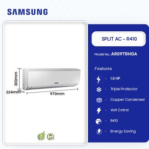 SAMSUNG 1.0HP R410 SPLIT AC (AR09TRHGAWK/GA)